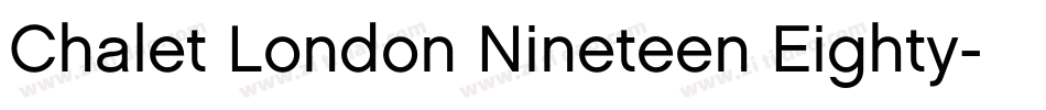 Chalet London Nineteen Eighty字体转换